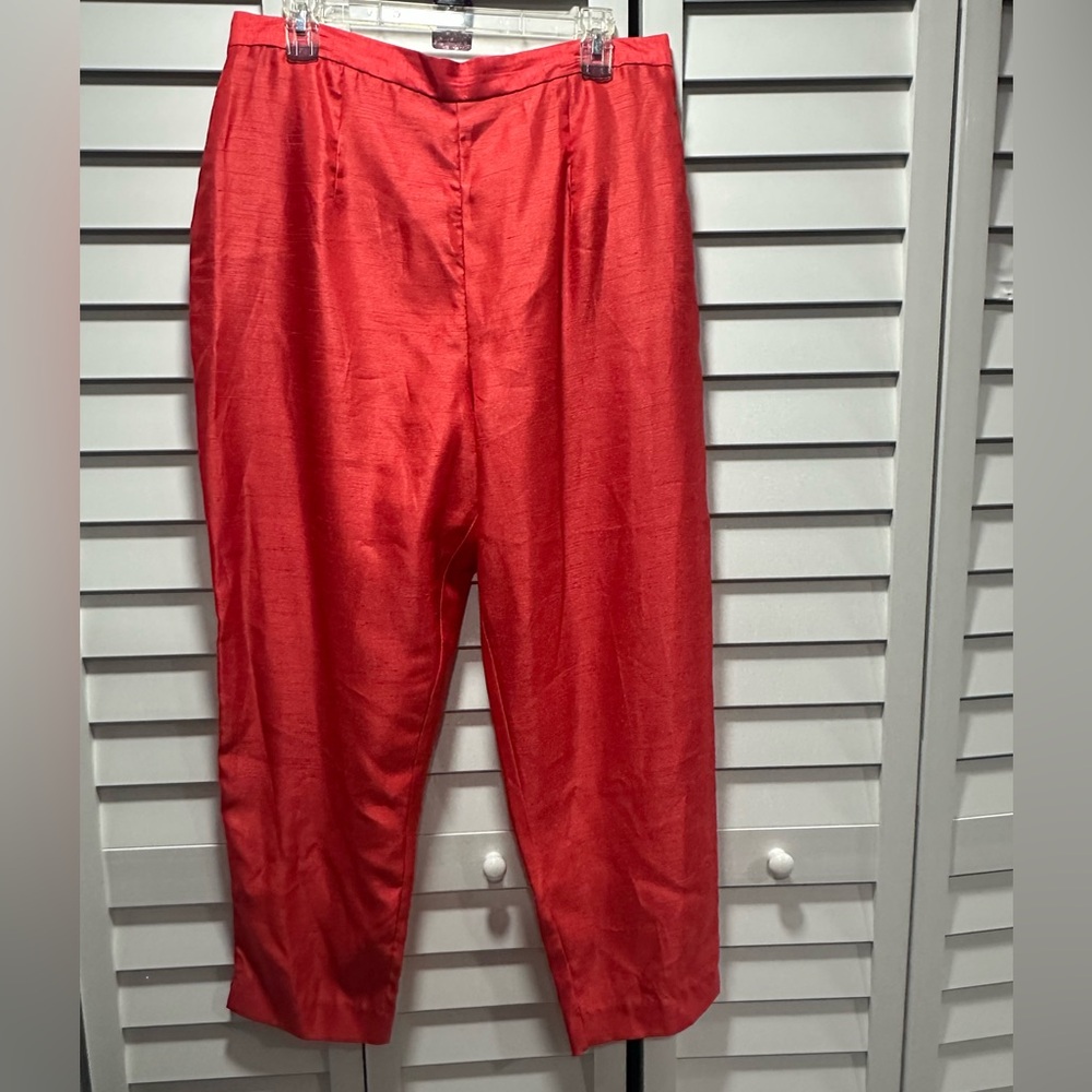 Vintage Borcellini Elegant Red Women's Trousers